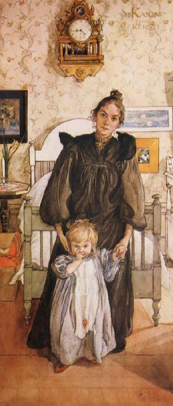 Carl Larsson Karin and Kersti oil painting picture